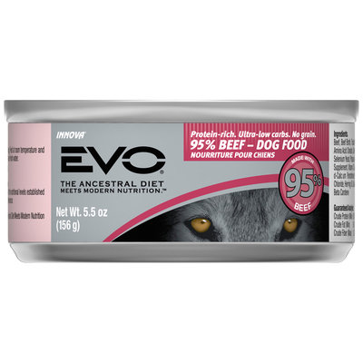 EVO 95% Beef Dog Food 5.5 oz. Can