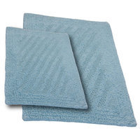 Textile Decor Castle 2 Piece 100% Cotton Shooting Star Reversible Bath Rug Set, 24 H X 17 W and 40 H X 24 W