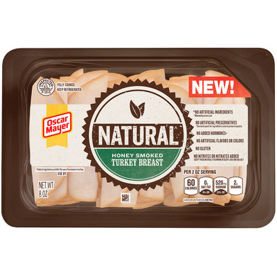Oscar Mayer Natural Honey Smoked Turkey Breast Cold Cuts 8 oz. Tray