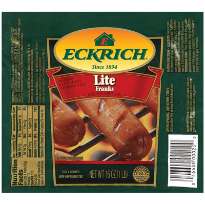 Eckrich Lite Franks 10/1 Lb Franks