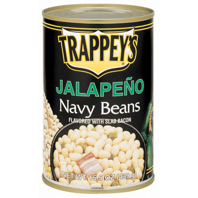 Trappey's Flavored W/Slab Bacon Jalapeno Navy Beans 15.5 Oz Can