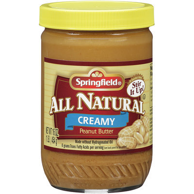 Springfield® All Natural Creamy Peanut Butter 16 oz Jar