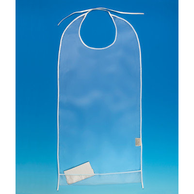 Ableware Clear Eating Bib with Cuff