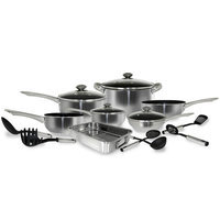 Cook Pro 534 18 PC Belly Stainless Cookware Set with NonStick Coating