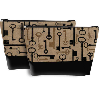 Blossom Boutique 2 Piece Burlap Cosmetic Case Set