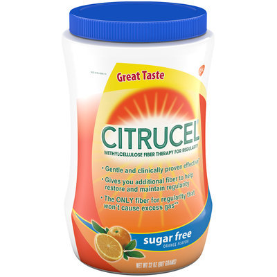 Citrucel® Sugar Free Orange Flavor Methylcellulose Fiber Therapy for Regularity 32 oz. Jar