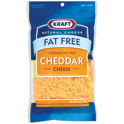 Kraft Natural Cheese Cheddar Fat Free Shredded Cheese 14 Oz Peg