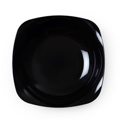 Fineline Settings, Inc Renaissance Rounded Square China-Like Bowls (Pack of 120), Black