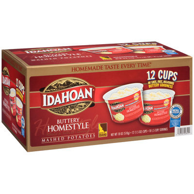 Idahoan® Buttery Homestyle Microwavable Mashed Potatoes 12-1.5 oz. Microcups