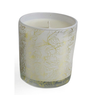 Jay Import Inc Floral Filled White Tea Scent Candle