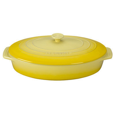 Le Creuset Stoneware 3.75-Qt. Covered Oval Casserole Color: Soleil