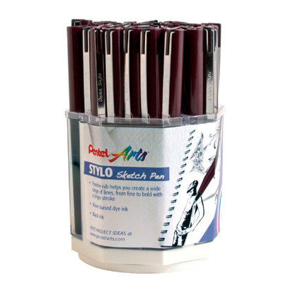Pentel JM20AE-4D Stylo Sketch Pen Display - 48 Pieces