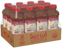 SWEET LEAF USDA-CERTIFIED ORGANIC ICED TEA, Raspberry 16-ounce plastic bottles
