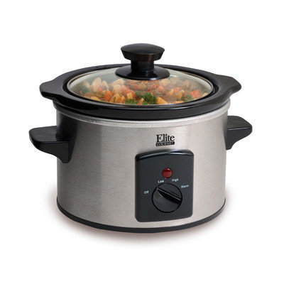 Pick Five Imports Inc Elite Gourmet 1.5-qt. Stainless Steel Mini Slow Cooker
