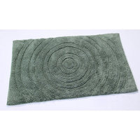 Textile Decor Castle Castle Hill 100% Cotton Echo Spray Latex Back Bath Rug, 34 H X 21 W, Green
