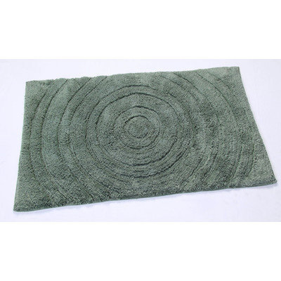 Textile Decor Castle Castle Hill 100% Cotton Echo Spray Latex Back Bath Rug, 34 H X 21 W, Green