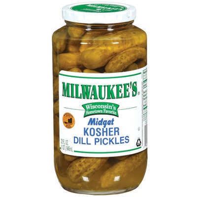 Milwaukee's Midget Kosher Dill Pickles 32 Fl Oz Jar