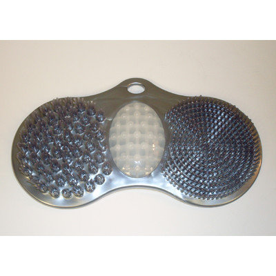 Mcnaughton Soapy Soles Elite Foot Scrubber Color: Pearl Silver