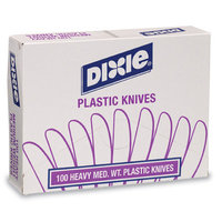 Dixie Plastic Cutlery, Heavy Medium-weight Knife (100 Per Box)