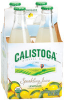 Calistoga Sparkling Juice Lemonade 4-12 fl. oz. Glass Bottles