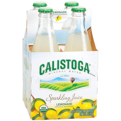 Calistoga Sparkling Juice Lemonade 4-12 fl. oz. Glass Bottles