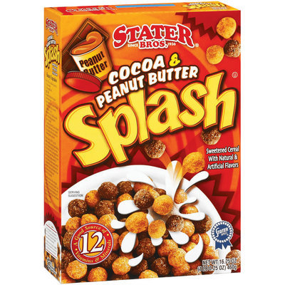 Stater Bros. Cocoa & Peanut Butter Splash Cereal 16.25 Oz Box
