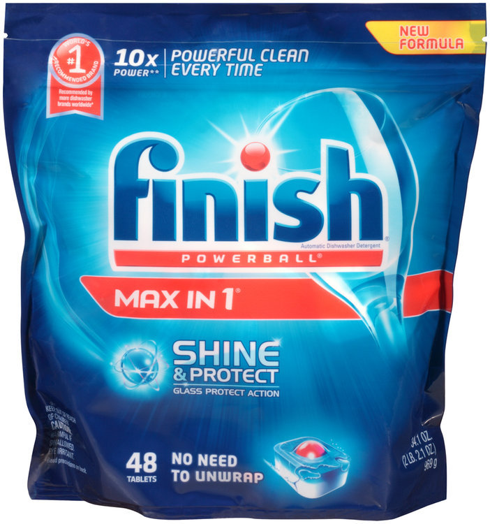 Finish® Powerball® Max in 1® Automatic Dishwasher Detergent Tablets