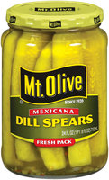 Mt. Olive Dill Spears Mexicana Fresh Pack Pickles 24 Oz Jar