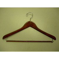 Proman GMC8819 Suit Hanger with Lock Bar Light Walnut