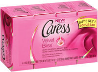 Caress Velvet Bliss Ultra Silkening Blackberry & Vanilla Essence 3.15 Oz Beauty Bars 4 Pk Box