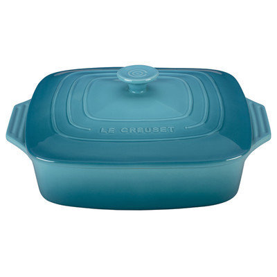 Le Creuset Stoneware 2.75-Qt. Covered Square Casserole Color: Caribbean