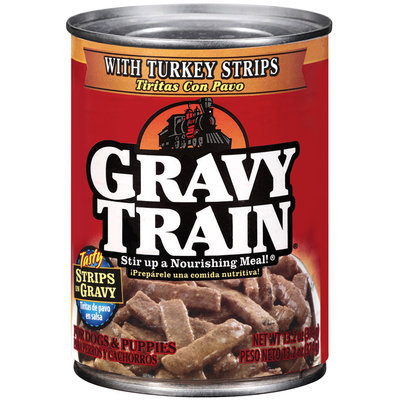 Gravy Train Strips in Gravy with Turkey Strips Wet Dog Food, 13.2-Ounce Can