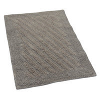 Textile Decor Castle 100% Cotton Shooting Star Reversible Bath Rug, 40 H X 24 W, Stone