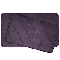 Bath Studio Palace 2 Piece Plush Memory Foam Bath Mat Set, Aqua