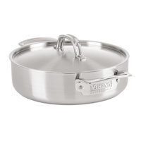 Viking Professional 5-Ply Stainless Steel Round Casserole Pan Size: 6.4 Quarts