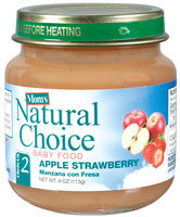 Mom's Natural Choice Baby Food Apple Strawberry 4 oz Jar