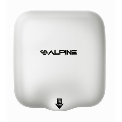 Alpine Industries Hemlock High Speed Commercial 220 Volt Hand Dryer in White