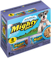 Purina Mighty Dog Thick-Sliced Beef in Gravy & Thick-Sliced Chicken in Gravy Dinners 8-5.5 oz. Cans