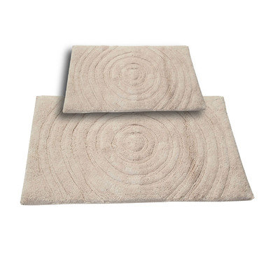 Textile Decor Castle 2 Piece 100% Cotton Echo Spray Latex Bath Rug Set, 30 H X 20 W and 40 H X 24 W, Ivory