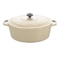 Chasseur France A17170 Matte Meringue Oval Dutch Oven, Black, 4.25 qt. - Black, 4.25 qt. - A1717029