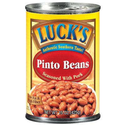 Lucks Seasoned W/Pork Pinto Beans 15 Oz Can