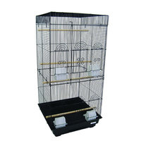 Yml Tall Square Top Small Bird Cage - Color: Black