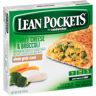 LEAN POCKETS Three Cheese & Broccoli Sandwiches