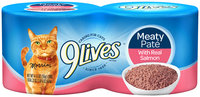 9Lives Meaty Pate with Real Salmon Wet Cat Food, 4/5.5-Ounce Cans (Pack of 6)