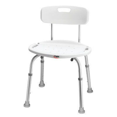 Carex Health Brands B652C0 Adjustable Bath And Shower Seat Assembled With Back