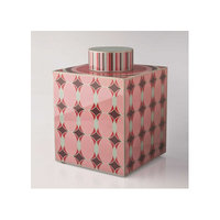 Piling Palang Geometric Lacquer Tea Caddy