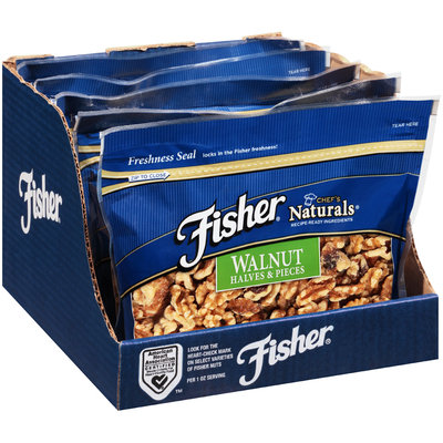Fisher® Chef's Naturals® Walnut Halves & Pieces 16 oz. Stand-Up Bag