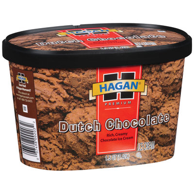 Hagan Dutch Chocolate Ice Cream 1.5 Qt Carton