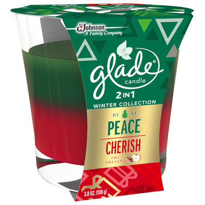 Glade® 2-in-1 Be At Peace™ & Cherish The Present™ Air Freshener Candle 3.8 oz. Jar
