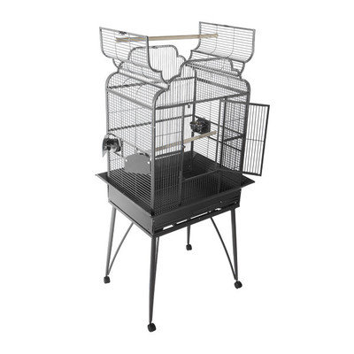 A & E Cage Co Large Victorian Dome Top Bird Cage Color: Stainless Steel